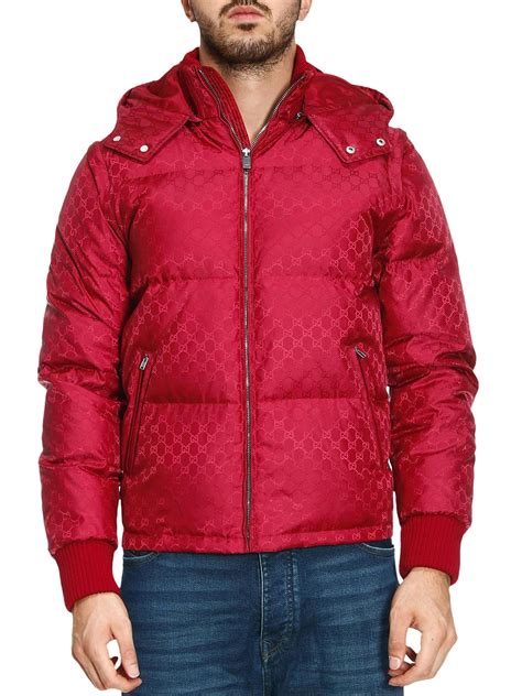 red gucci jacket mens|gucci jacquard puffer jacket.